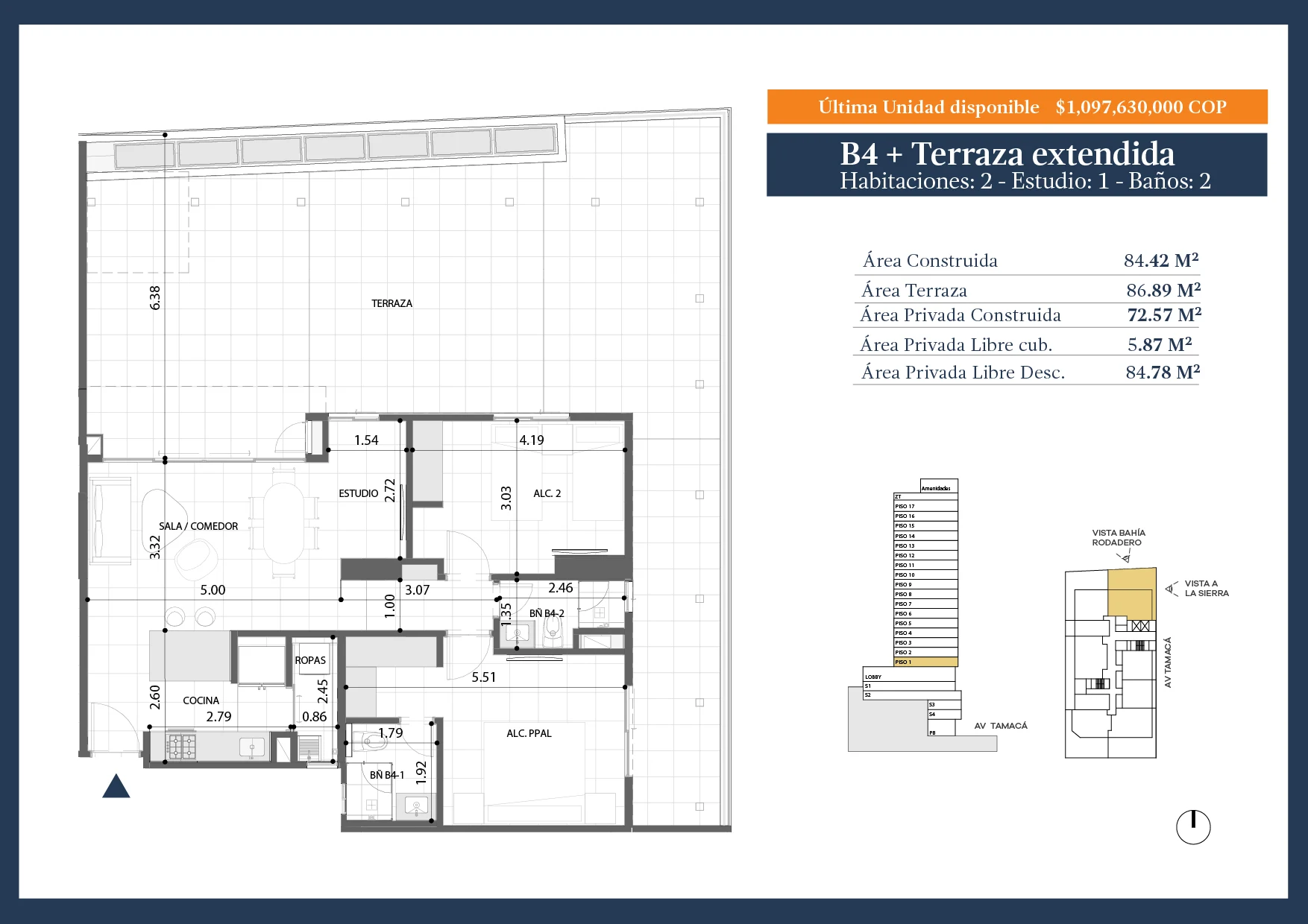 b4 + terraza extendida